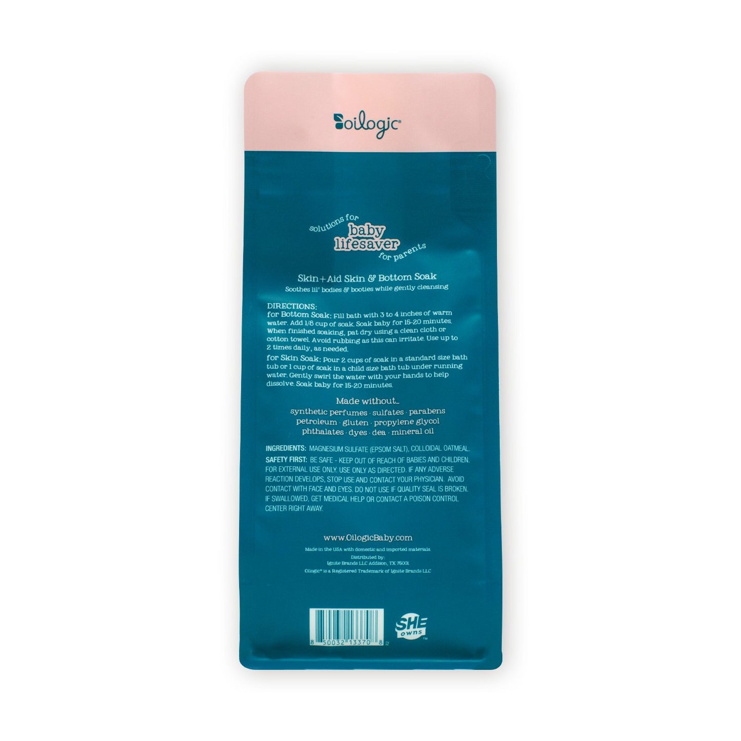 Oilogic Baby Skin Aid Oatmeal And Epsom Salt Soak