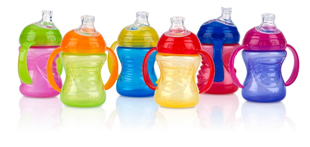 Nuby Grip N' Sip Soft Spout Trainer 8 oz Cup - Colors May Vary