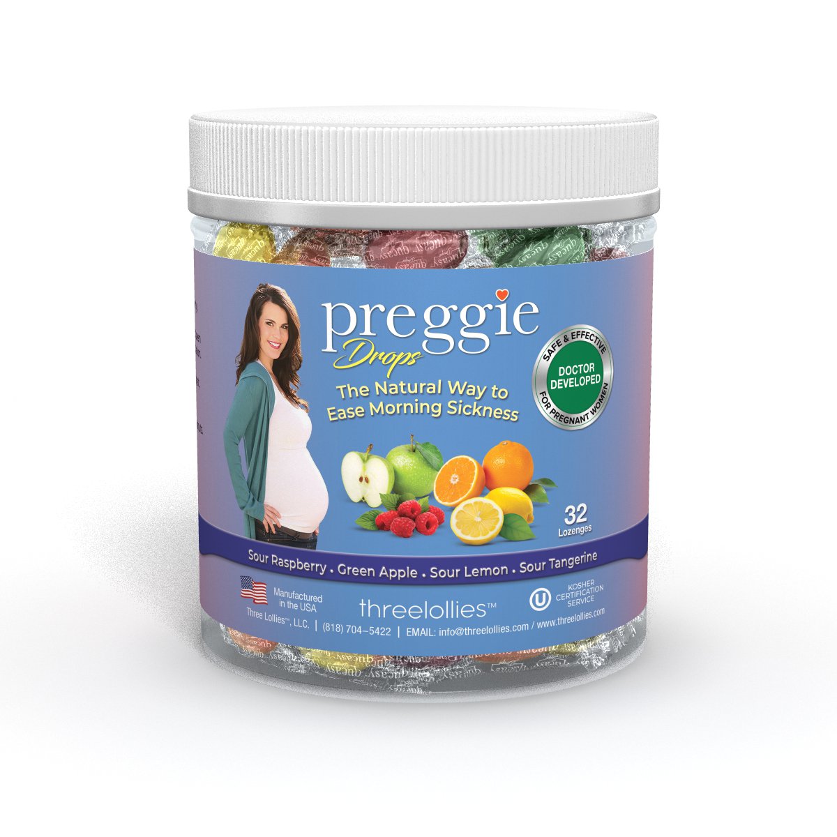 Preggie Drops For Morning Sickness - Assorted Flavor Lozenges
