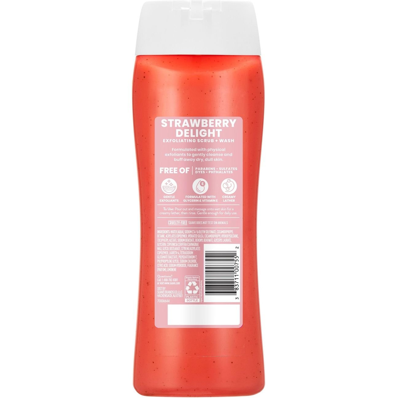 Suave Exfoliating Scrub & Body Wash - Strawberry Delight