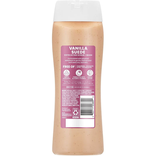 Suave Exfoliating Scrub & Body Wash - Vanilla Suede