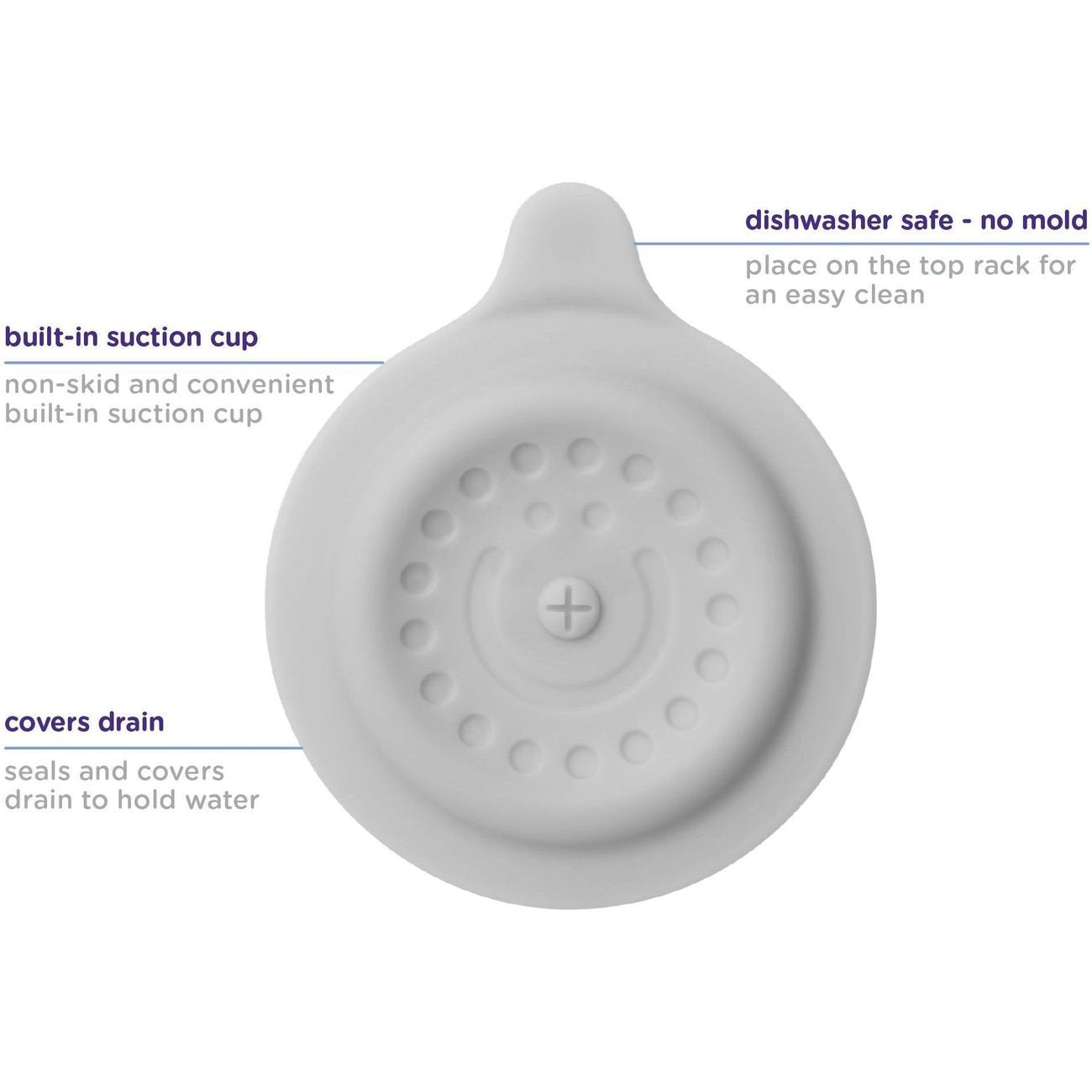 Ubbi Drain Stopper - Gray
