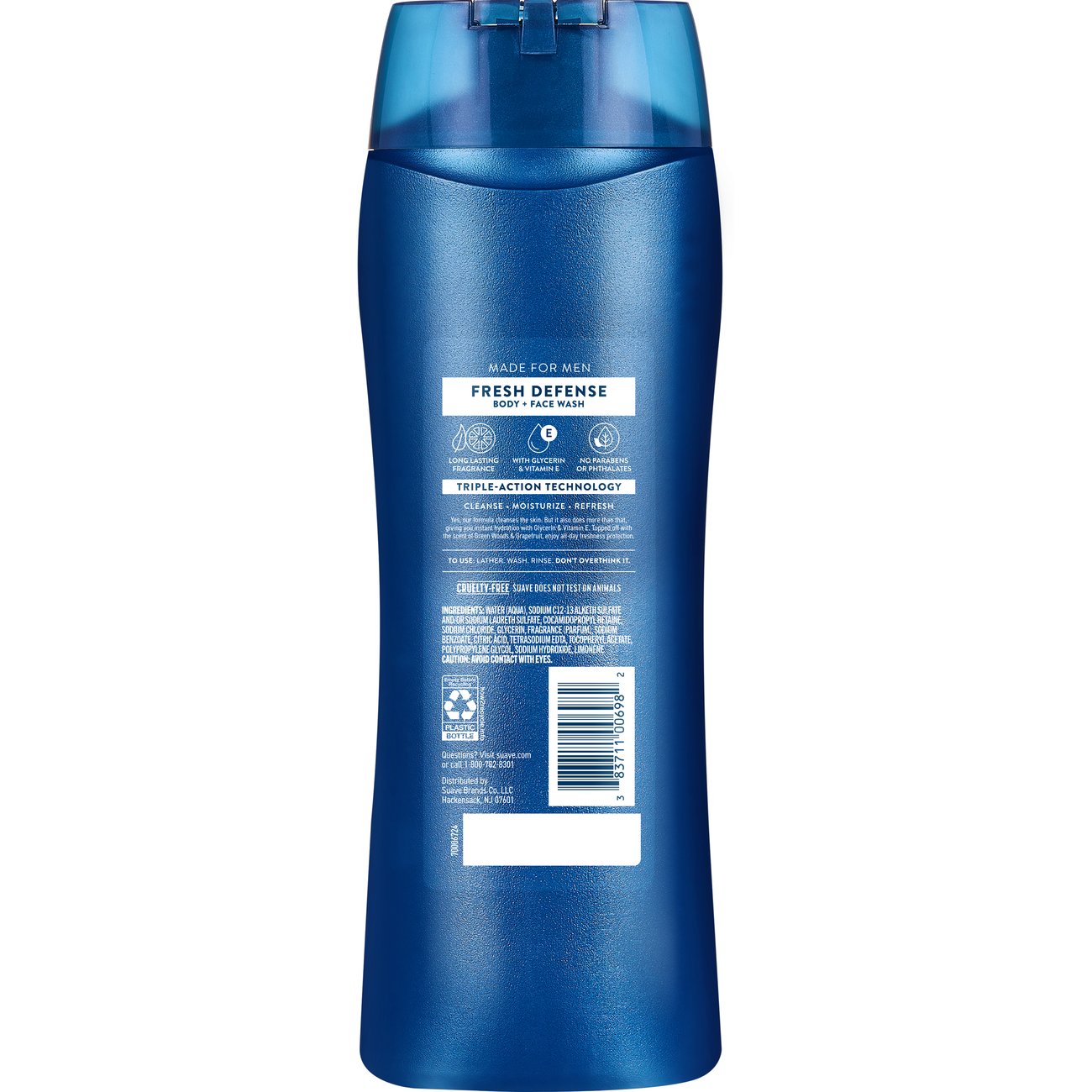 Suave Men Body & Face Wash - Fresh Defense