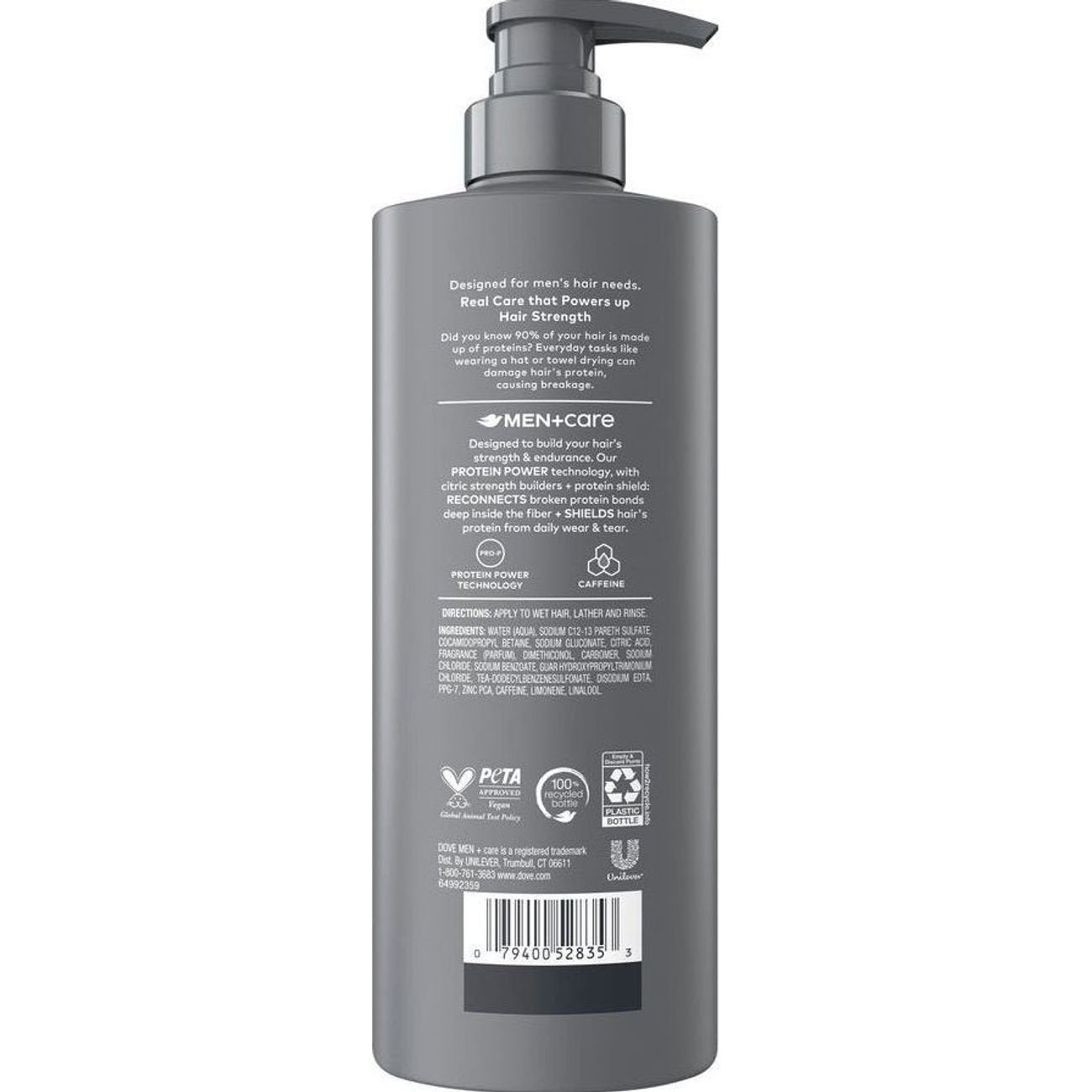 Dove Men+Care 2-in-1 Shampoo & Conditioner - Hydration Fuel + Caffeine