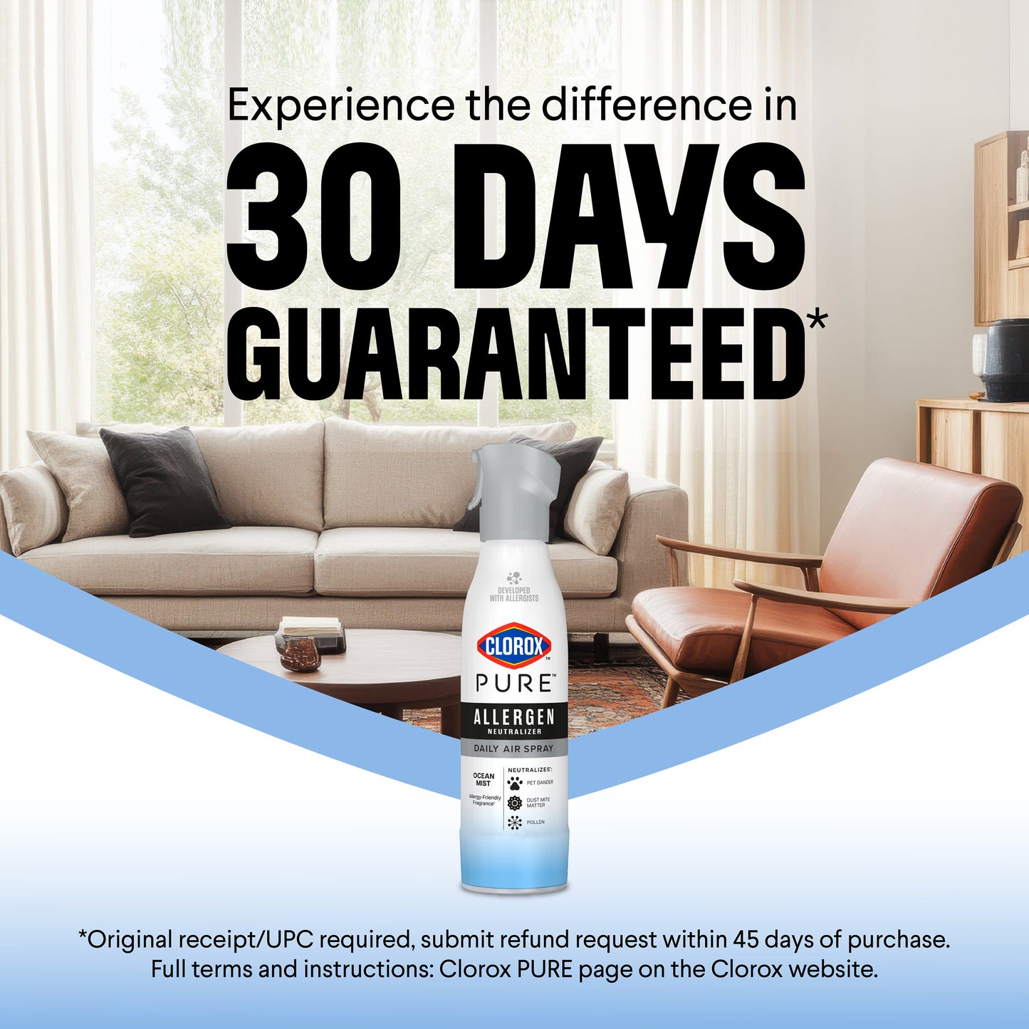 Clorox Clorox PURE Allergen Neutralizer Daily Air Spray - Ocean Mist