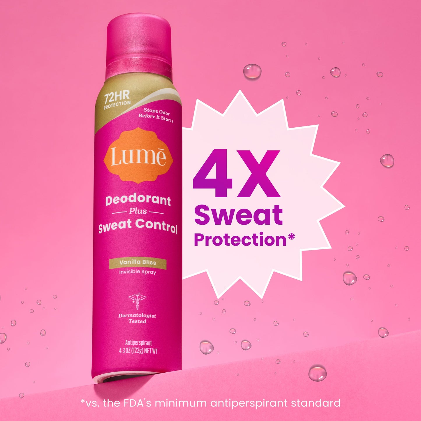 Lume Women Sweat Control Deodorant Spray - Vanilla Bliss