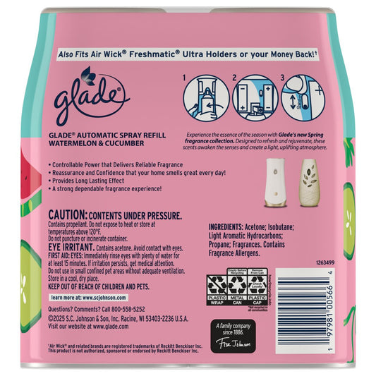 Glade Automatic Refill Spray Value Pack - Watermelon & Cucumber