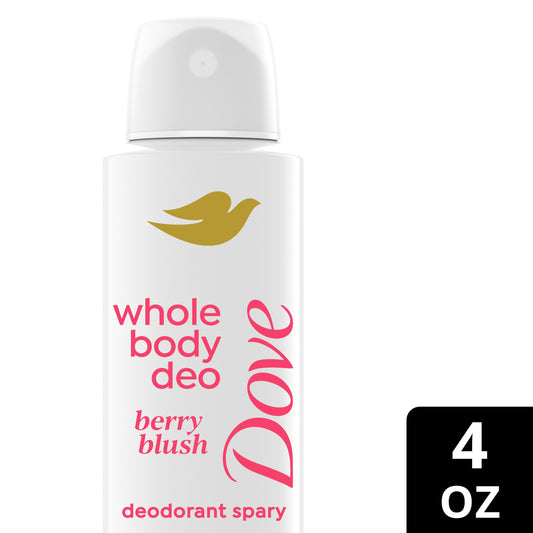 Dove Aluminum Free Sensitive Whole Body Deodorant Spray - Berry Blush