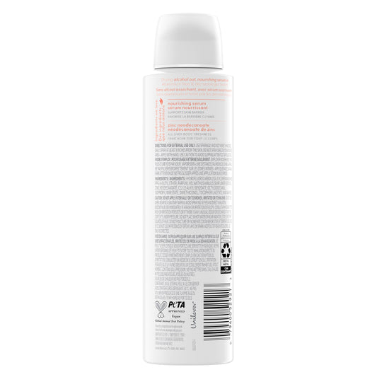 Dove Aluminum Free Sensitive Whole Body Deodorant Spray - Peach Glow