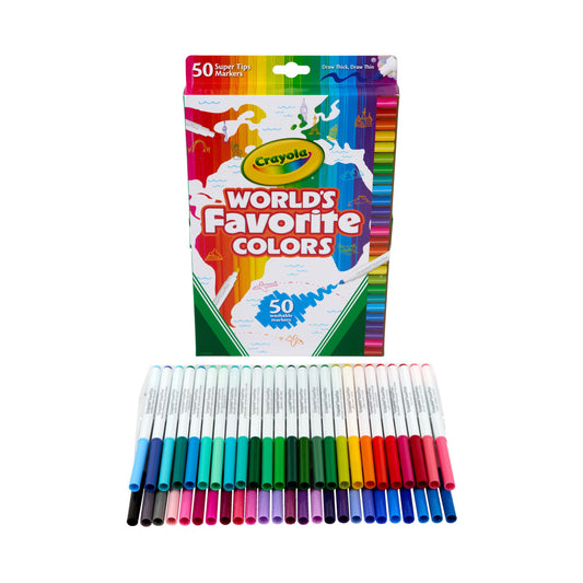 Crayola World's Favorite Colors SuperTips Washable Markers