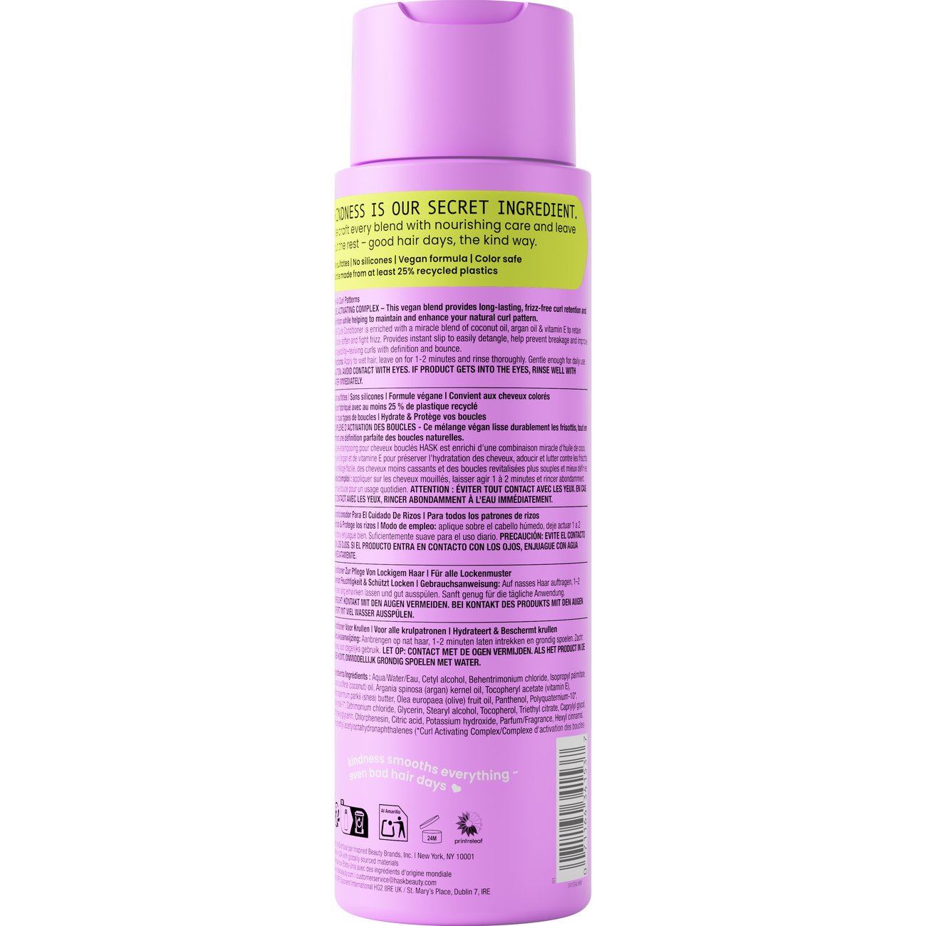 HASK Curl Care Conditioner - Coconut Oil, Argan Oil & Vitamin E