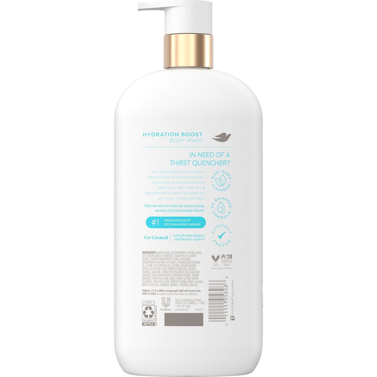 Dove Hydration Boost Body Wash - Fresh Jasmine Bloom
