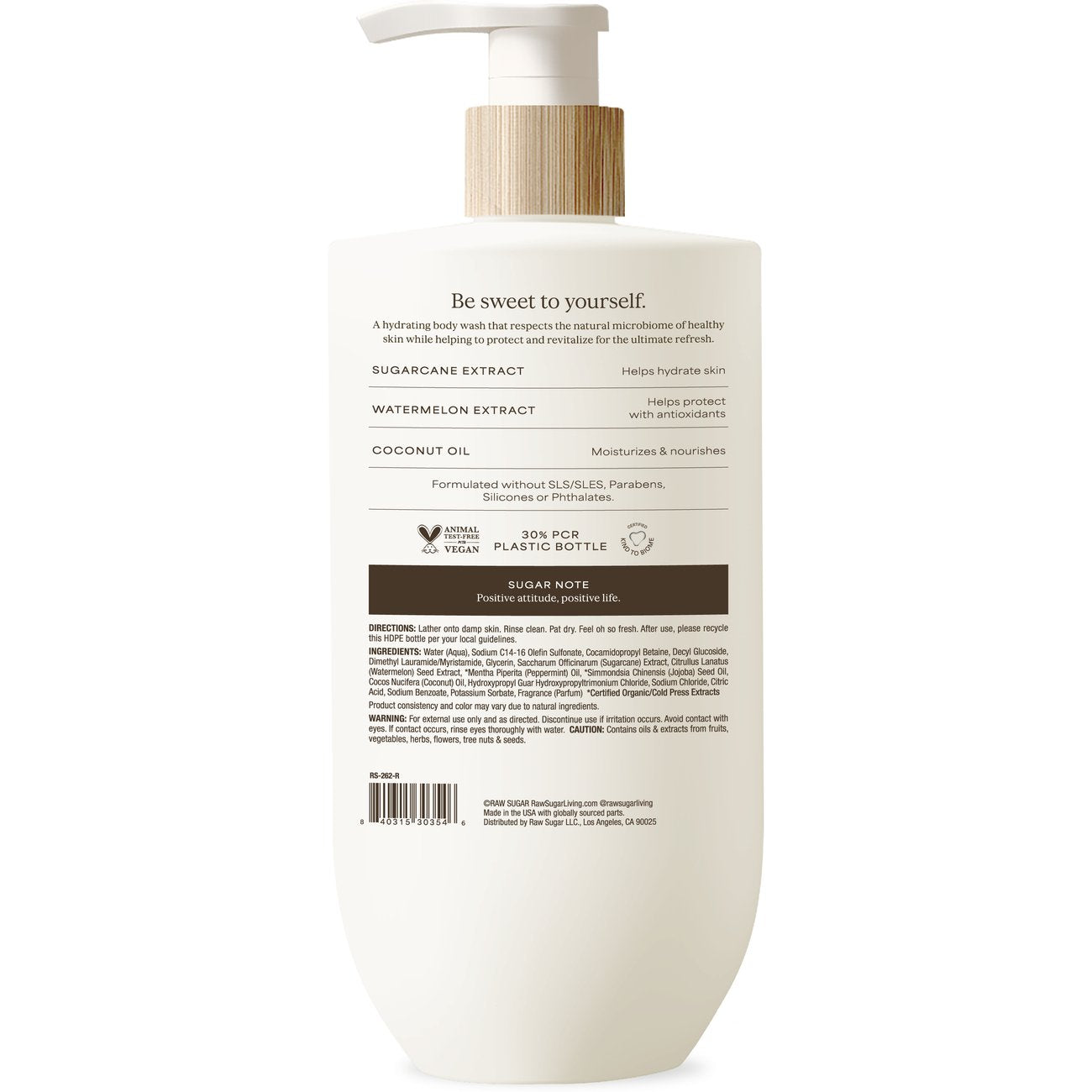 Raw Sugar Hydrating Body Wash - Watermelon Mint Refresh