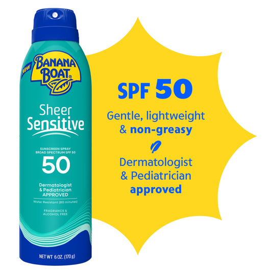 Banana Boat Sheer Sensitive Sunscreen Body Spray - SPF 50