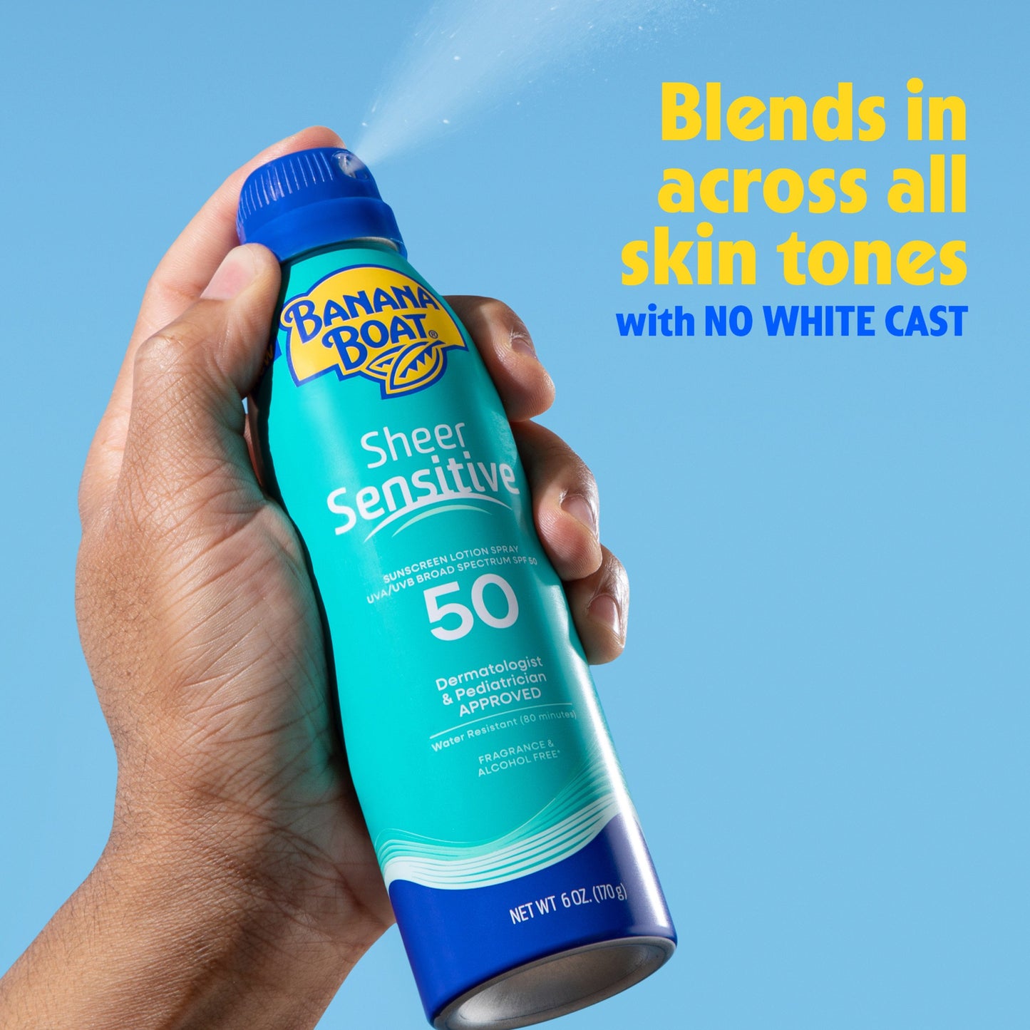 Banana Boat Sheer Sensitive Sunscreen Body Spray - SPF 50