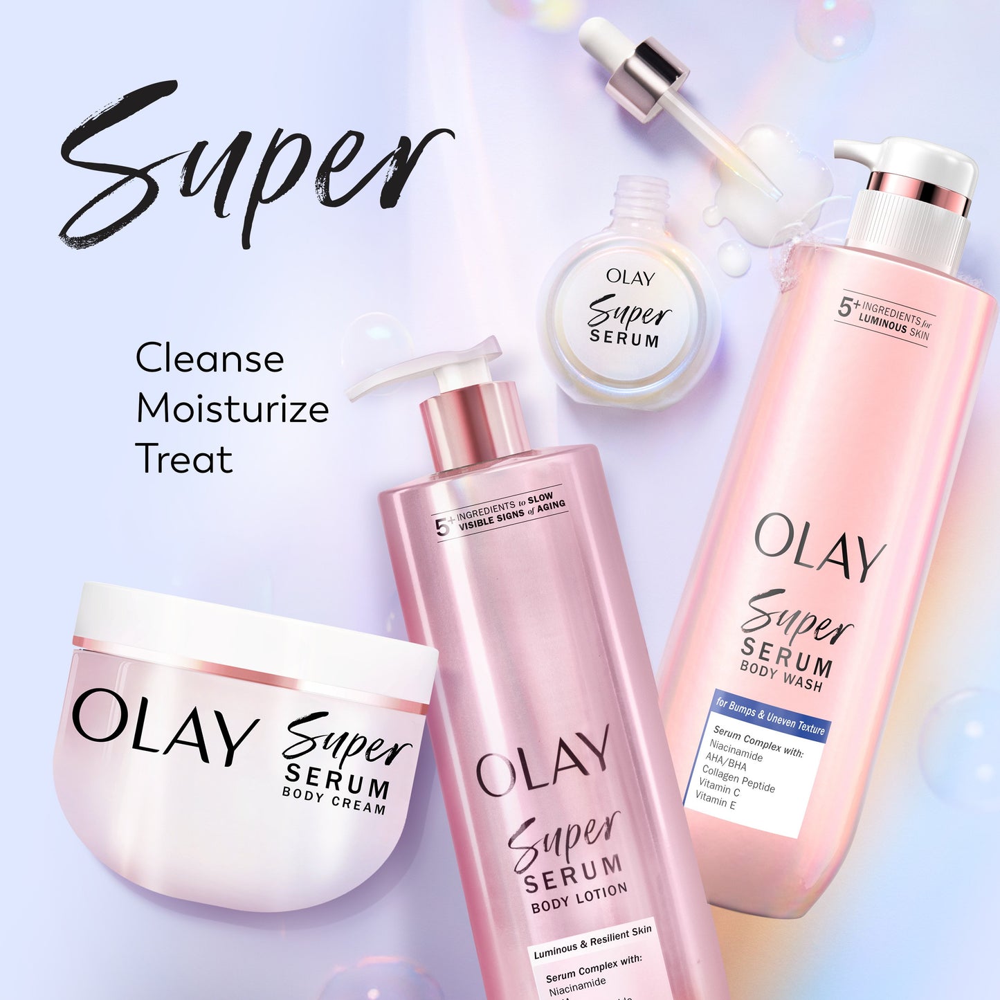Olay Super Serum Body Wash for Bumpy Skin