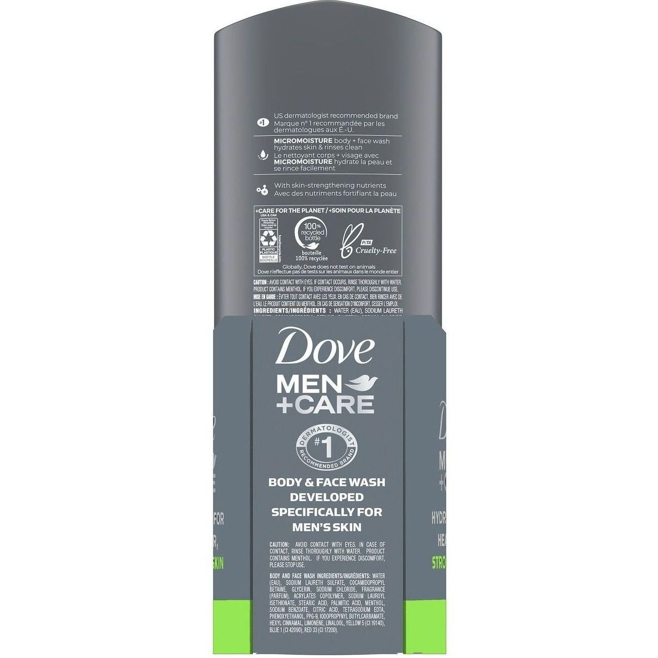 Dove Men+Care Face & Body Wash - Extra Fresh, 2 pk