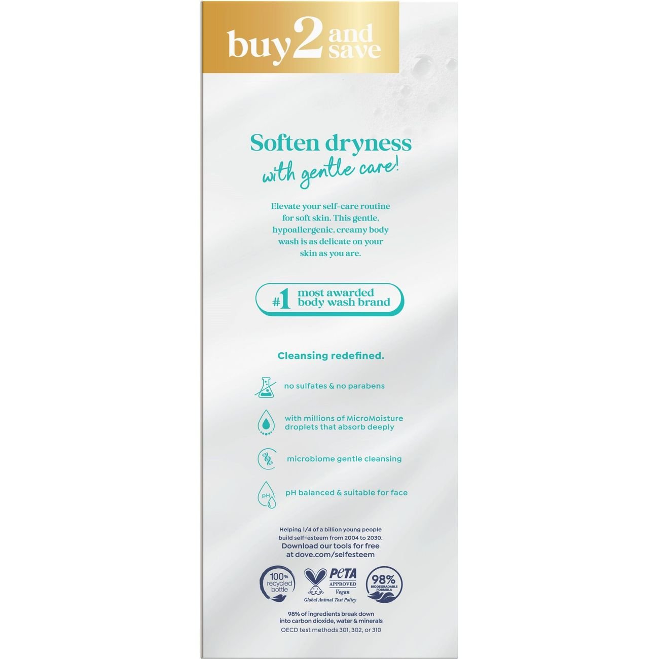 Dove Sensitive Body Wash 2 pk