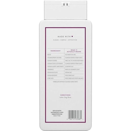 Native Body Wash - Vanilla & Cashmere