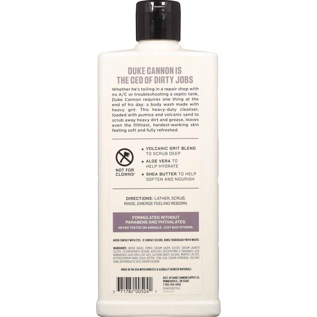 Duke Cannon Men's Heavy Grit Deep Cleaning Body Wash