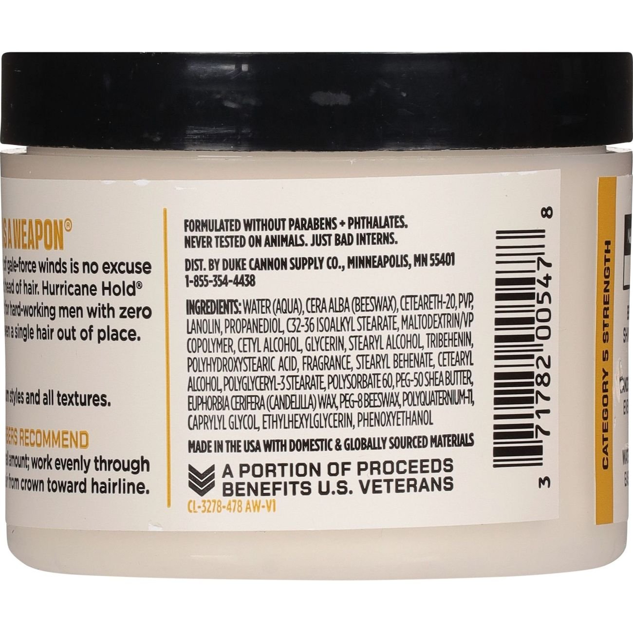 Duke Cannon Hurricane Hold Hair Pomade