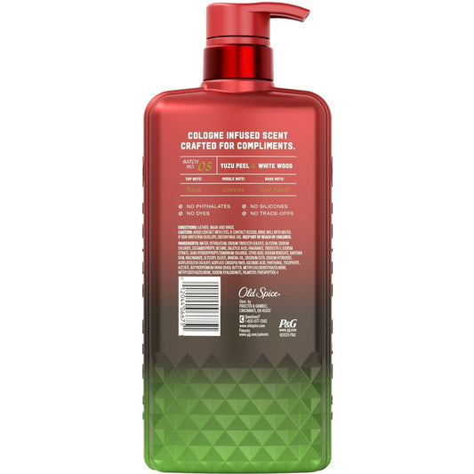 Old Spice Cologne Infused Body Wash - Yuzu Peel & White Wood