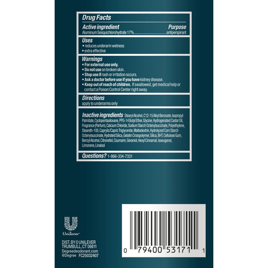 Degree Travel Size Clinical Invisible Solid Deodorant - Cool Rush