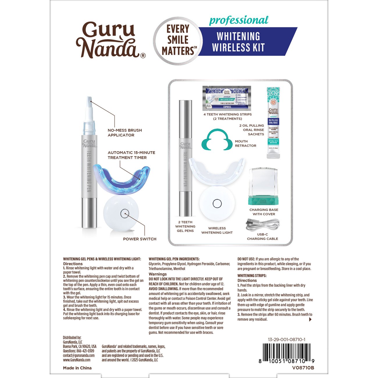 Guru Nanda Professional Whitening Wireless Kit