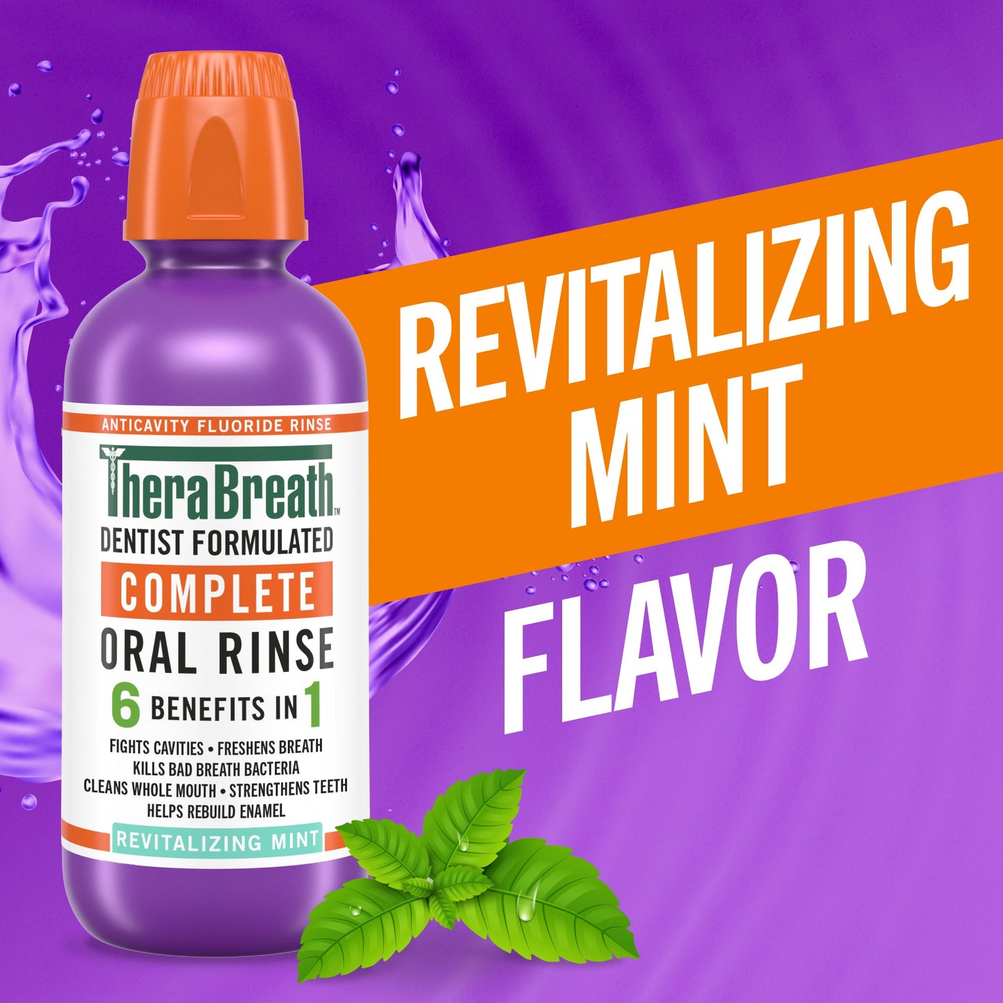 TheraBreath Complete Oral Rinse - Revitalizing Mint