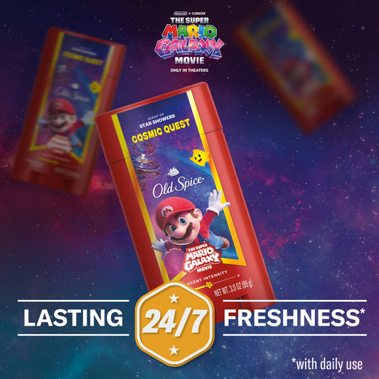 Old Spice Limited Edition Super Mario Galaxy Aluminum Free Deodorant Solid - Cosmic Quest