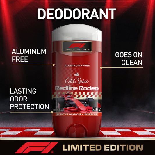 Old Spice Limited Edition F1 Aluminum Free Deodorant Solid - Redline Rodeo