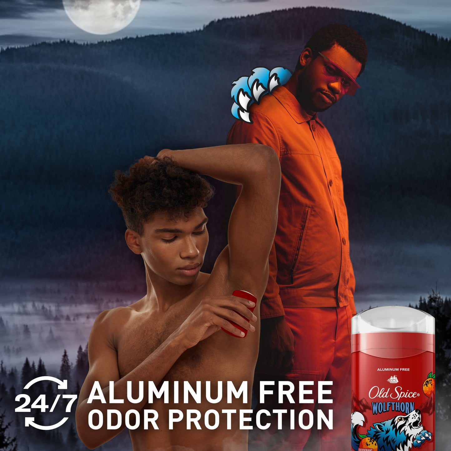 Old Spice Aluminum Free Deodorant Solid - Wolfthorn, 2 pk