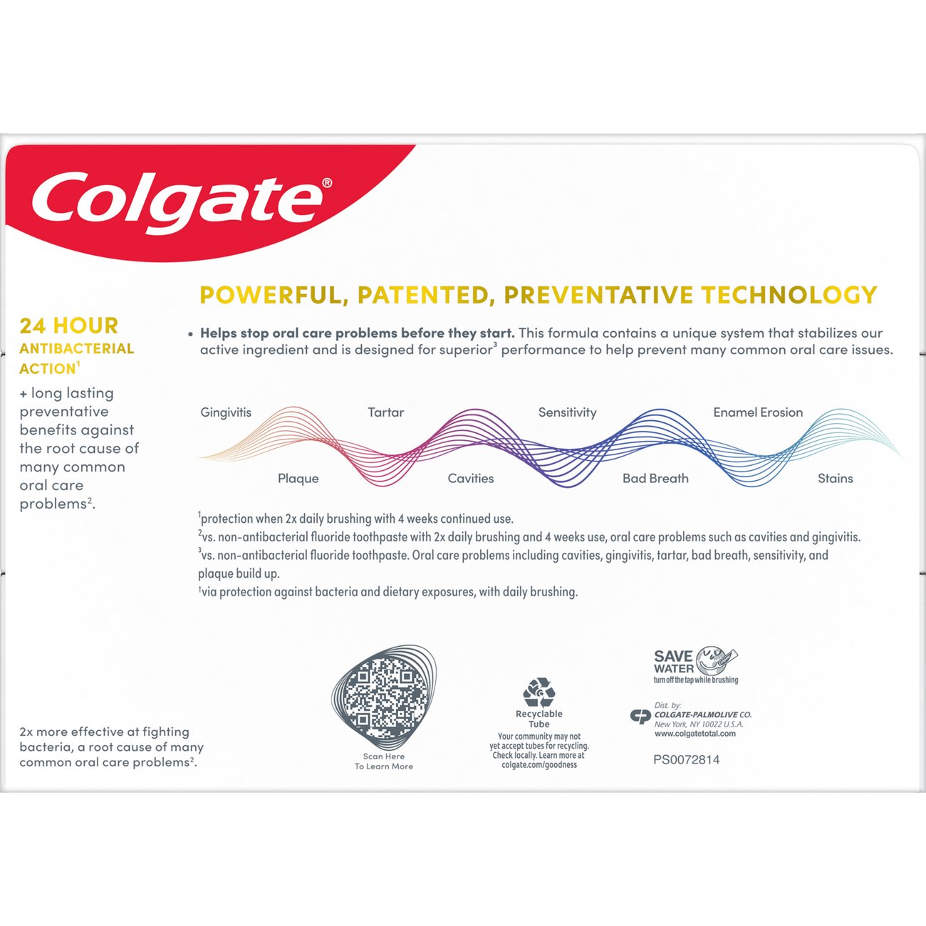 Colgate Total Active Prevention Toothpaste- Deep Clean, 3 pk