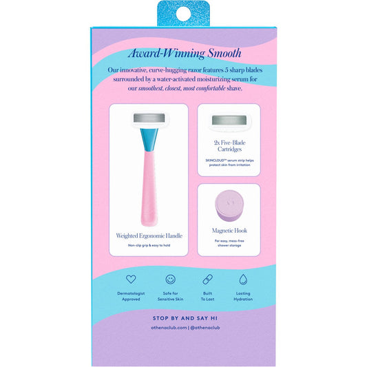 Athena Club The Razor Kit with 5 Blade Refills - Pool Party