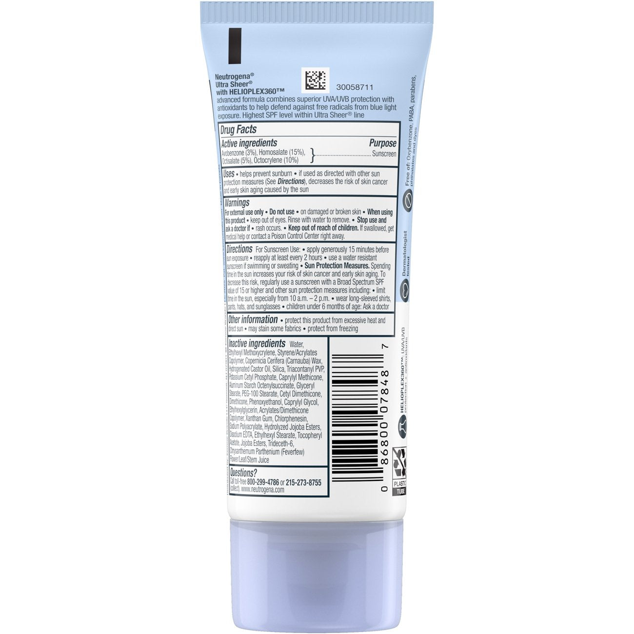 Neutrogena Ultra Sheer Dry-Touch Sunscren - SPF 100