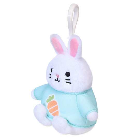 American Greetings Easter Plush Bunny Backpack Clip with Carrot Shirt