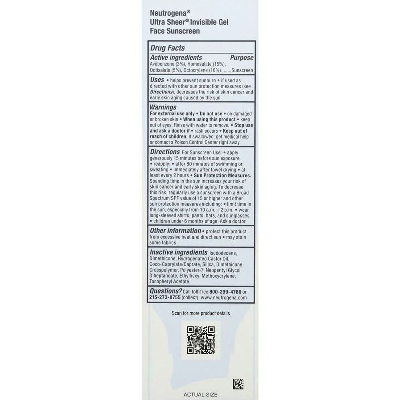 Neutrogena Ultra Sheer Invisible Gel Sunscreen - SPF 40