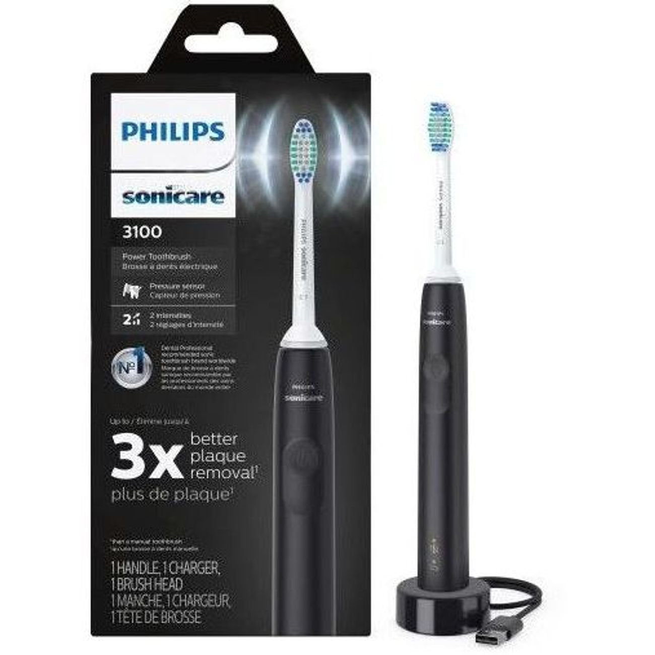Philips Sonicare 3100 Power Toothbrush - Black