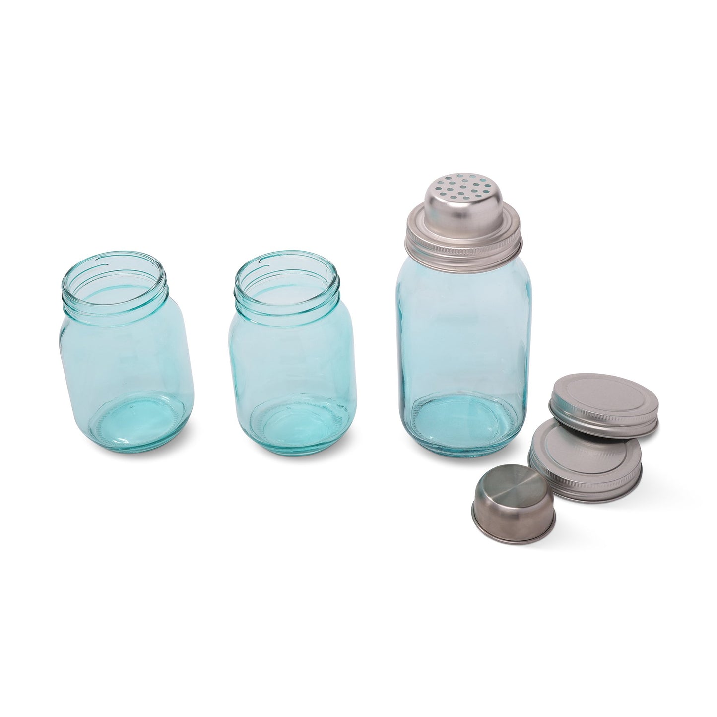 Brooklyn Steel Co. Mason Jar Shaker Set - Blue