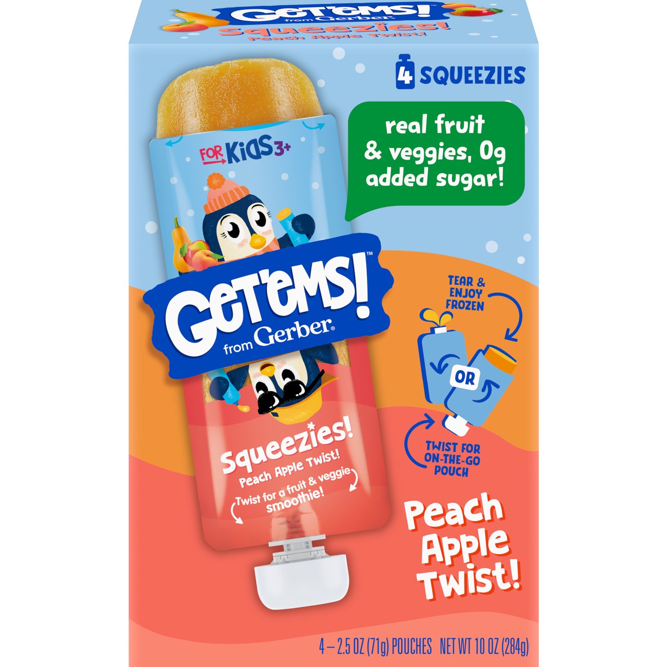 Get'ems Peach Apple Squeezies