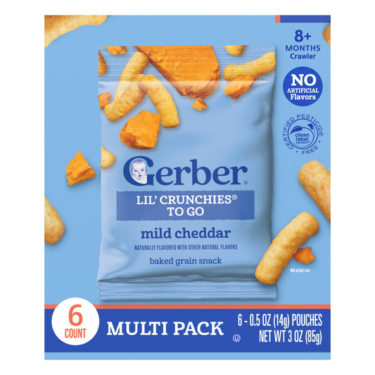 Gerber Lil' Crunchies To Go - Mild Cheddar