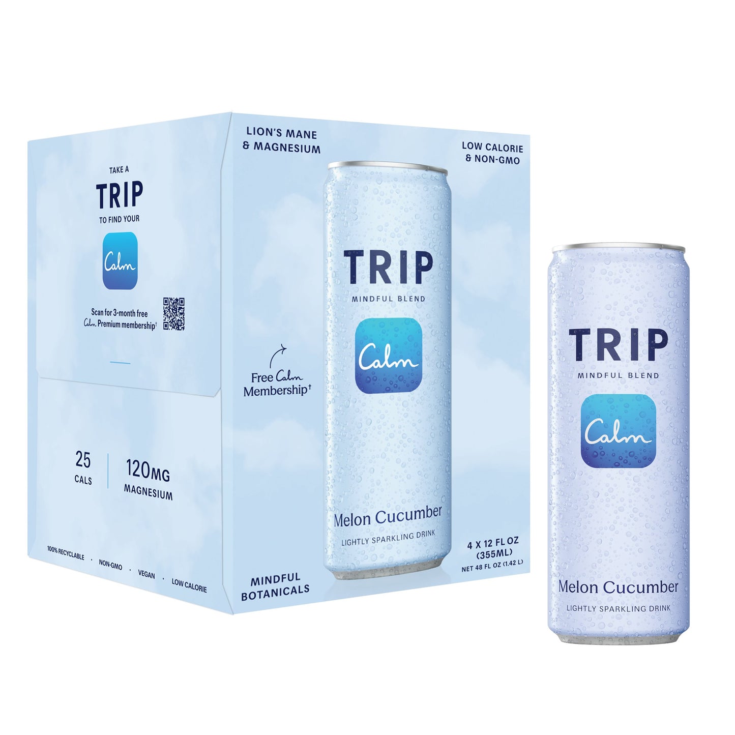 TRIP Melon Cucumber Lightly Sparkling Drink