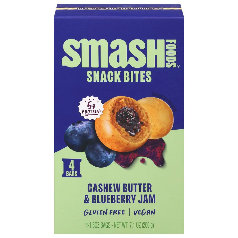 Smash Foods Snack Bites Cashew Butter & Blueberry