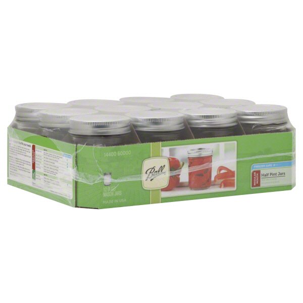 Ball Half Pint Mason Jars & Lids-Regular Mouth