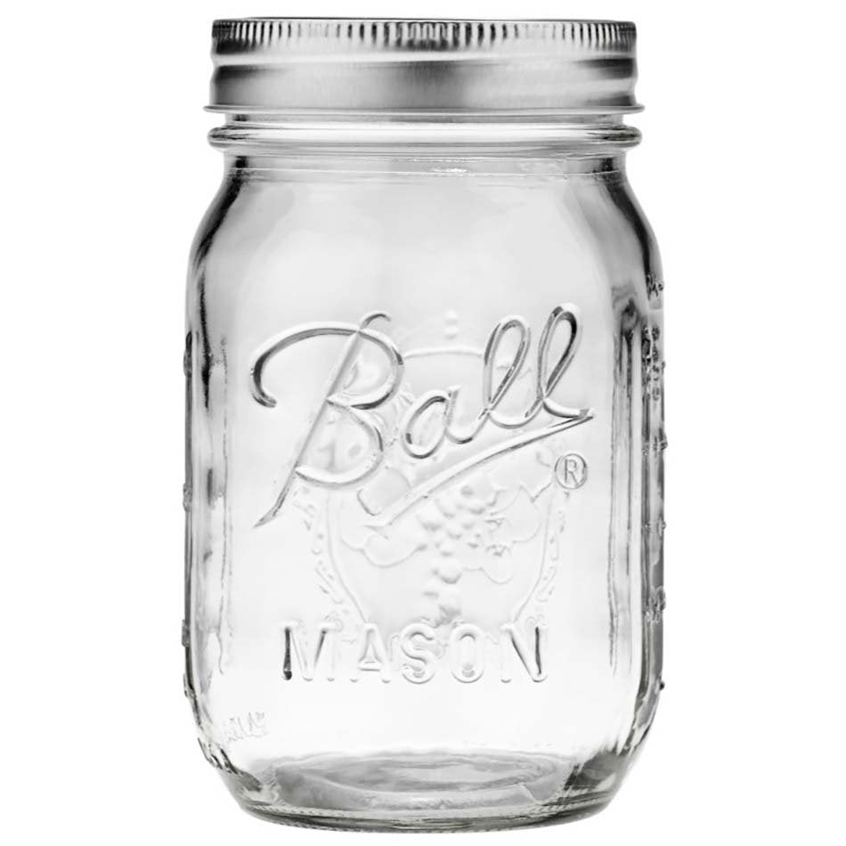 Ball Pint Mason Jars & Lids-Regular Mouth