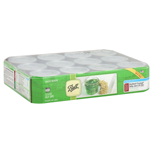 Ball Quilted Crystal Jelly Jars & Lids - Regular Mouth, 12 ct