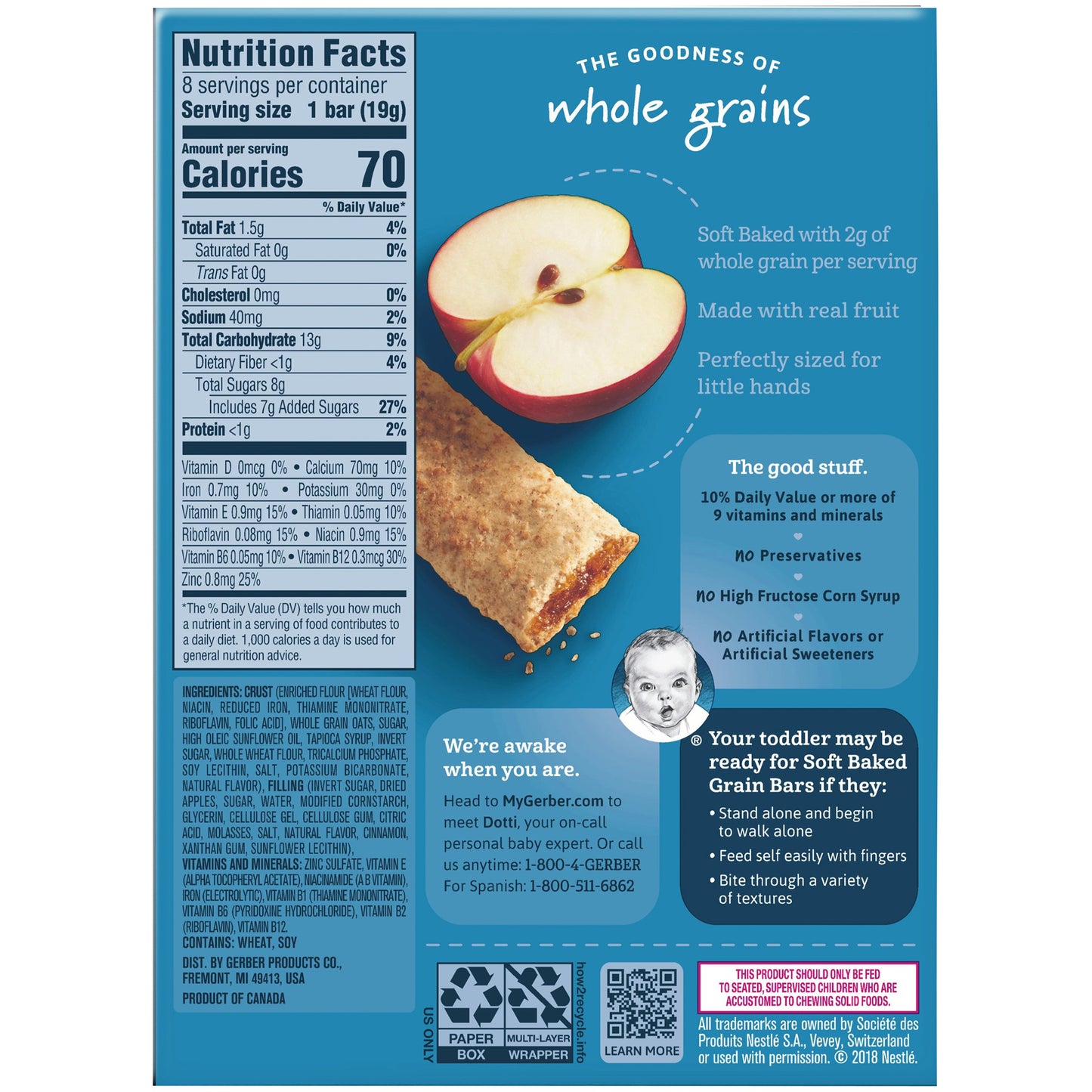 Gerber Soft Baked Grain Bars - Apple Cinnamon