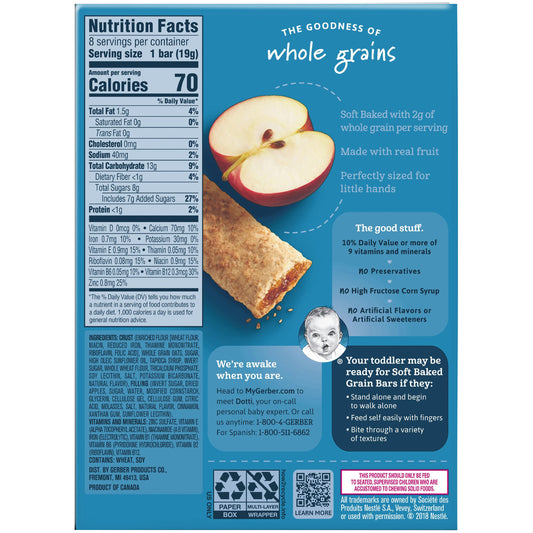 Gerber Soft Baked Grain Bars - Apple Cinnamon
