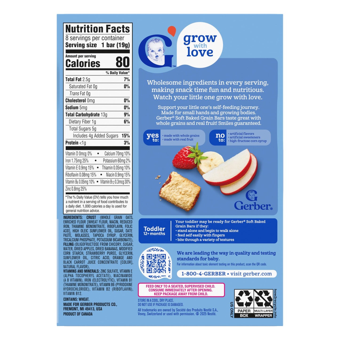 Gerber Soft Baked Grain Bars - Strawberry Banana