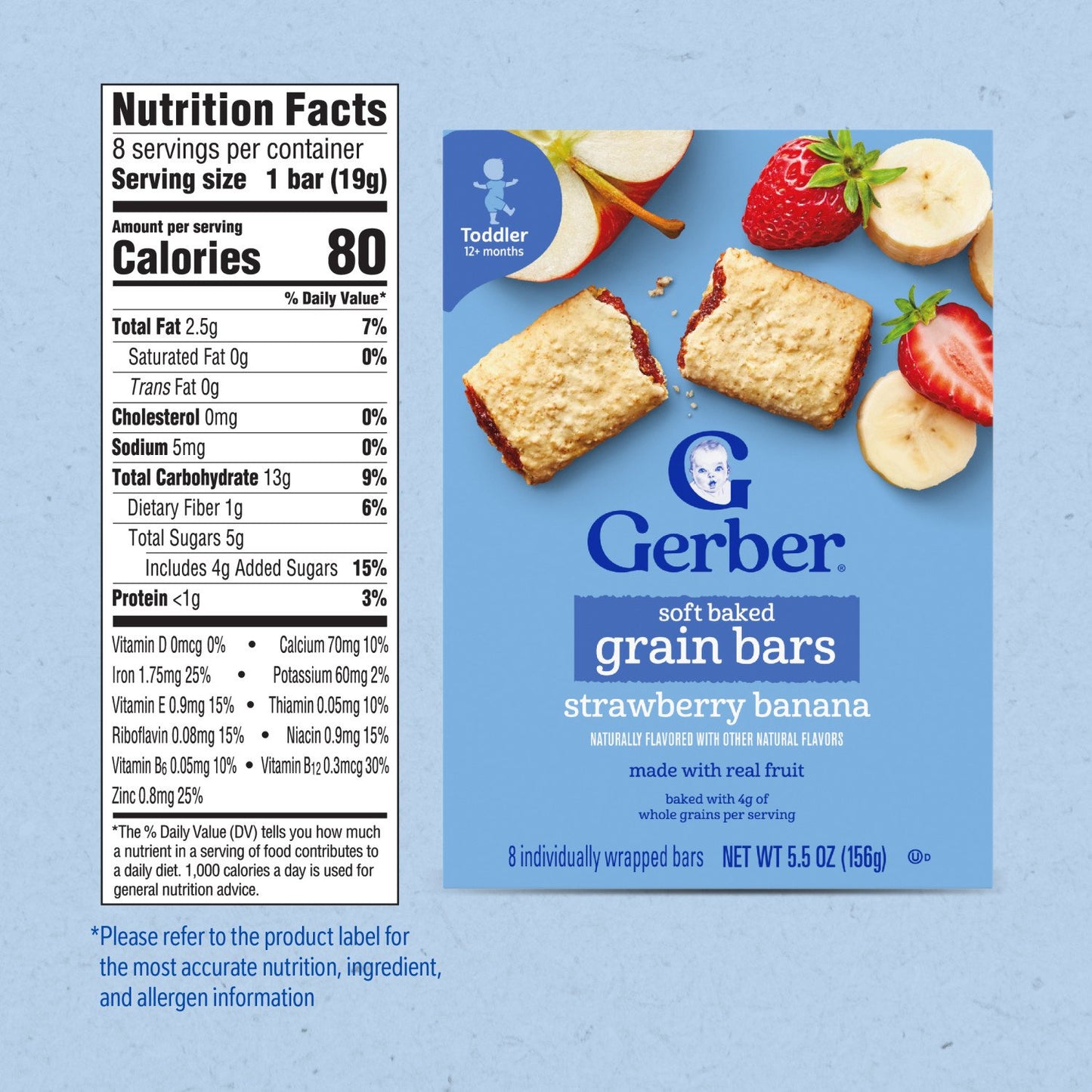 Gerber Soft Baked Grain Bars - Strawberry Banana